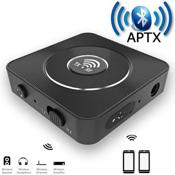 

Bluetooth Receiver Transimtter APTX 3.5mm Jack Aux Wireless Adapter for TV Car Speaker Headphone 2 in 1 Music Audio receiver