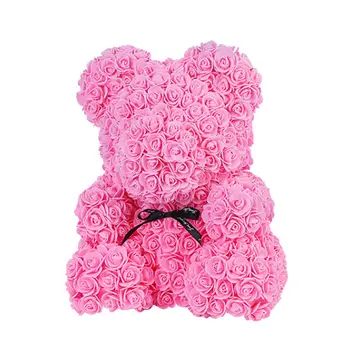 

PE Artificial Flower Gift Home Decoration Creative DIY Rose Bear Rose Bear Mold Mother'S Day Novel