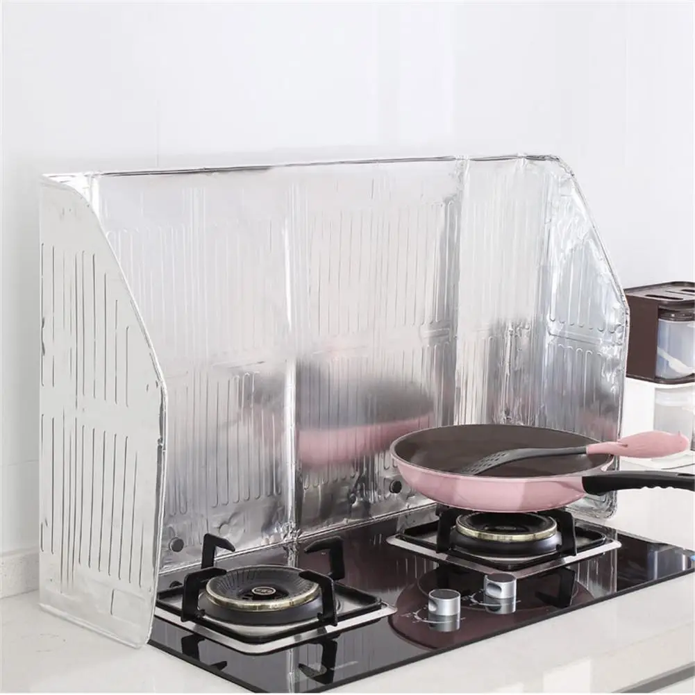 

Kitchen Cooking Frying Pan Oil Splash Shield Screen Cover Gas Stove Anti Splatter Guard Oil Divider Splash Proof Baffle Tools
