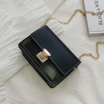 

Fashion Korean Version of The Spring of 2020 New Trend Women's Bag Solid Color Small Square Bag Printing Shoulder Messenger