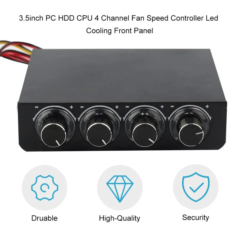 

3.5inch Fan Speed Controller PC HDD CPU 4 Channel Fan Speed Controller Led Cooling Front Panel Promotion for Cooling Fans