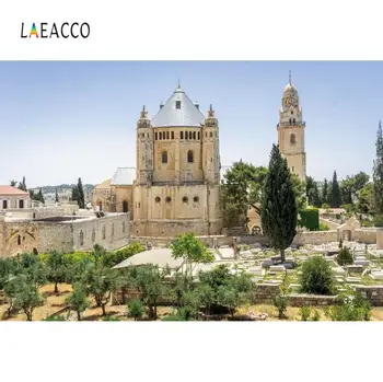 

Laeacco Old City of Jerusalem Backdrop historic Site Journey Photography Customizable Photo Backgrounds For Photo Studio