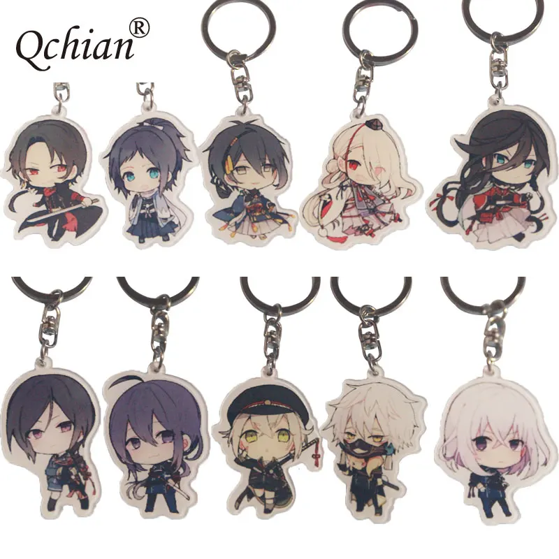 Горячие игры Touken Ranbu онлайн Мужская боевая команда ПВХ декоративный кулон брелок