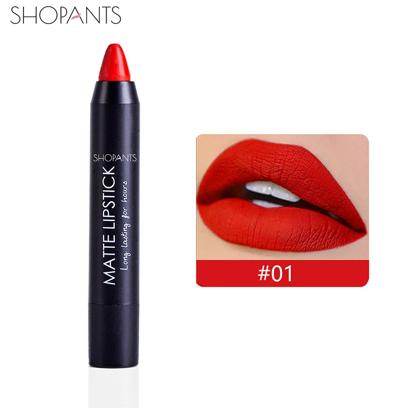 

ShopAnts 12 Colors Matte Lipstick Waterproof Sexy Red Maquiagem Professional Easy To Wear Batom Lipsticks Mate Cosmetic