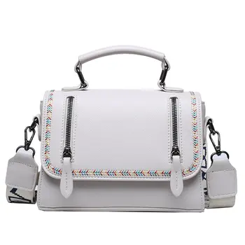 

Solid Exquisite Multi Color Sewing Thread Female Crossbody Bag Fashion Versatile Handbag OL Commute Shoulder Bags for Women 2020