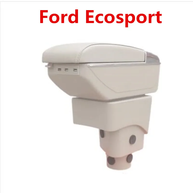 Вращающийся подлокотник для центральной консоли для Ford Ecosport 2013- ящик для хранения подлокотник+ USB