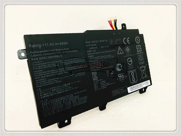 GYIYGY 11 4 V 48Wh B31N1726 ноутбук Батарея Замена для Asus FX80 FX80GD FX80GE FX86 FX86FM FX86FE FX504 FX505 FX505GE