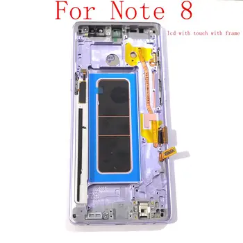 

2018 Super Amoled For Samsung Note 8 N950F N950 Lcd screen Display+touch Glass Frame full Note8 screen Can adjust brightness
