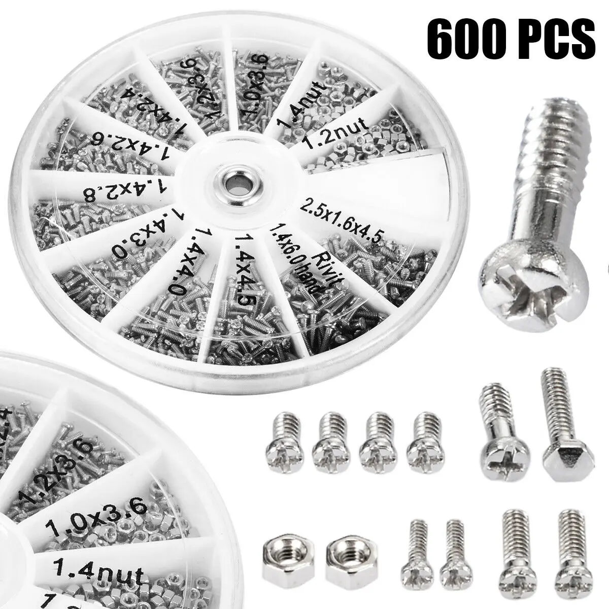 

600Pcs Tiny Micro Glasses Sunglasses Spectacles Screwdriver Screws Repair Kit