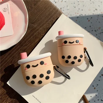 

Boba Tea Silicone Case for Apple Airpods 3/2/1 Case Cover Headphone Case for Airpods Pro Cases for Air Pods Headphones Case Box