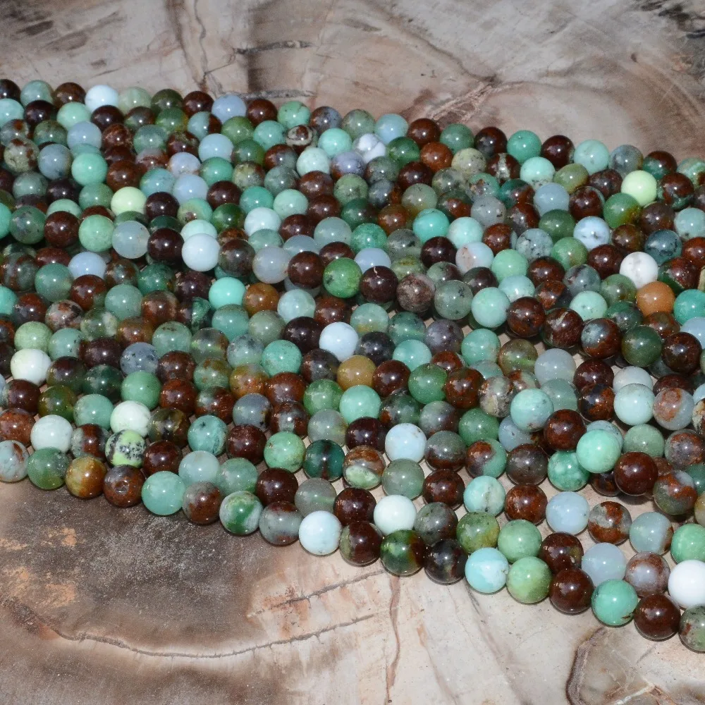 Натуральный Chrysoprase/Chrysoprasus Свободные Круглые бусины 6 мм, 8 мм