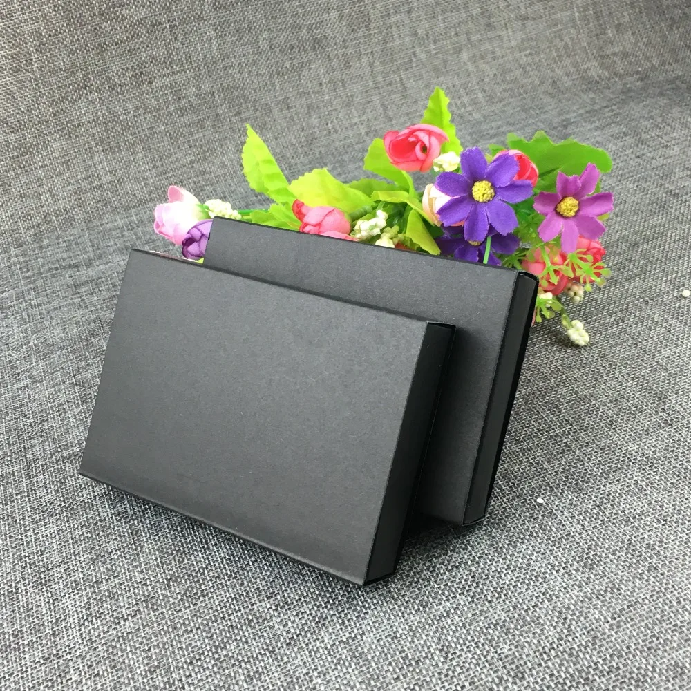 

24pcs/lot black Paper Drawer Boxes Packaging Box DIY Handmade Soap Craft Jewel Party Gift Boxes with black velvet