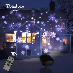 Украшение для праздника Водонепроницаемый Открытый Светодиодный сценический светильник Рождественский лазер снежинка проектор лампа