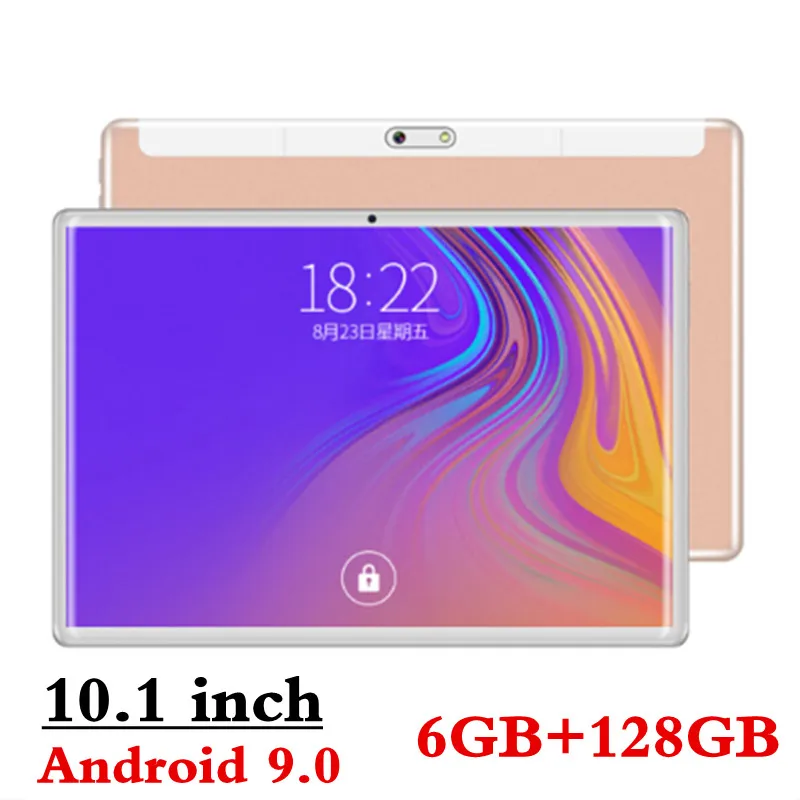 10,1 дюймовый 2.5D экран 6 ГБ + 128 ГБ 3g/4G LTE двойная sim-карта для планшета ПК Android 9,0 Восьмиядерный ПК планшеты 8MP FM Bluetooth gps wifi