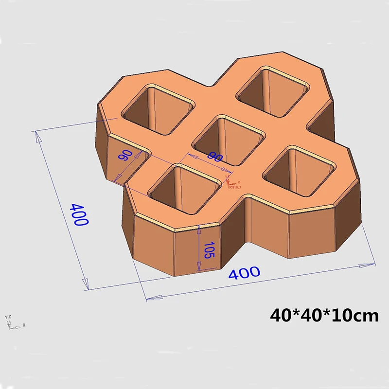 Outdoor Road Pavement Rubber Paving Mold Plastic Block Silicone Interlock Plaster Tile Plastic Paving Mould