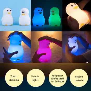 

Desk Light Table Lamp Night Light Soft Lively Adorable Cute DC5V 1A Silicone Colorful Home Decor Lighting Fixture