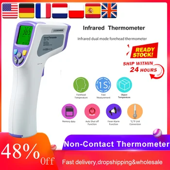 

Thermometer Infrared Digital LCD Forehead Ear Non-Contact Infrared Thermometer Surface Temperature IR termometro infrarojo