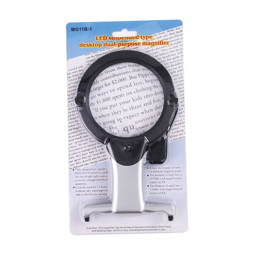 LED Neck Magnifying Glass For Seniors, Sewing, Cross Stitch, And