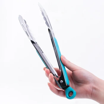 

AMINNO Kitchen Stainless Steel Barbecue Clip Food Long Clip Frying Food Clip Fried Steak BBQ Tongs