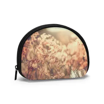 

Wallets Women Zipper Coin Purses Clutch Wallet Female Money Credit Card Holder Vintage Flowers Grass Blurred On Sunset Photo