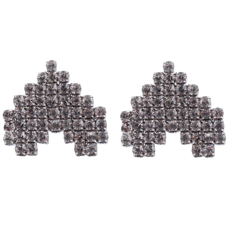 Earrings Women's Long Love Shaped Diamond Set Simple Geometry Tassels Elegant Ear Rings | Украшения и аксессуары