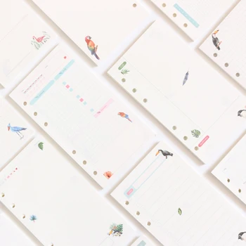 

Domikee cute 6 holes replacement filling inner papers for binder spiral notebooks,12 kinds: daily weekly monthly grid dots,A5A6