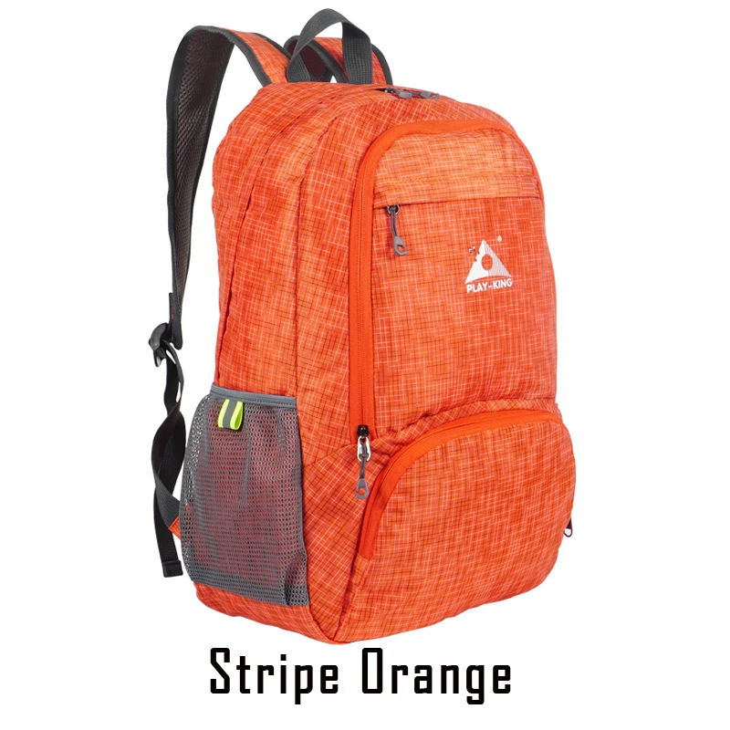 PLAYKING складной рюкзак для путешествий, водонепроницаемый мини рюкзак для путешествий для женщин и мужчин, сумка для Mochila Feminina, рюкзак для кемпинга, сумка - Цвет: Stripe Orange