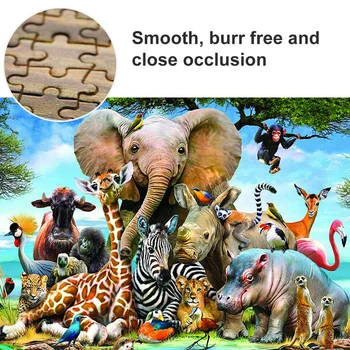 

1000pcs DIY Portable Kids Adult Funny Family Art Indoor Paper Jigsaw Animal World Home Intelligence Development Educational Toys