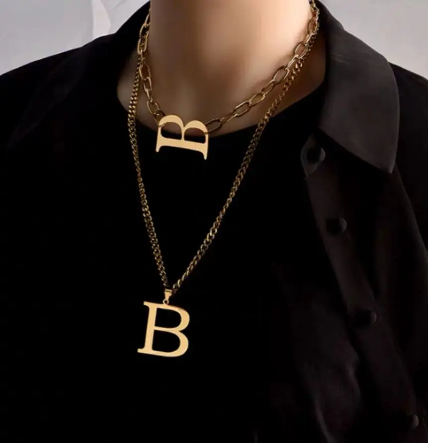 

Hot Get New Goddess Luxury Gold Color Necklace Luxe Fashion Jewelry Stainless Steel For Women