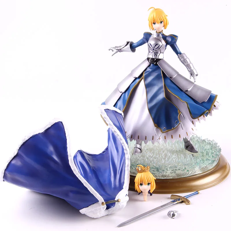 Fate Grand Order Saber Altria Pendragon Deluxe Edition ПВХ фигурка Коллекционная модель игрушки с светильник - Цвет: no colorful box