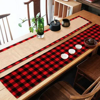 

Christmas Decoration Table Runner Japanese TV Cabinet Long Tables Coffee Table Bed Flag Cotton and Linen Chemin De Tab