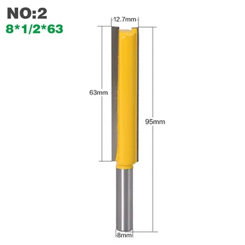 

Tools Router Bit Attachment Parts 3 Sizes Cutting 8mm Shank Carbide Long