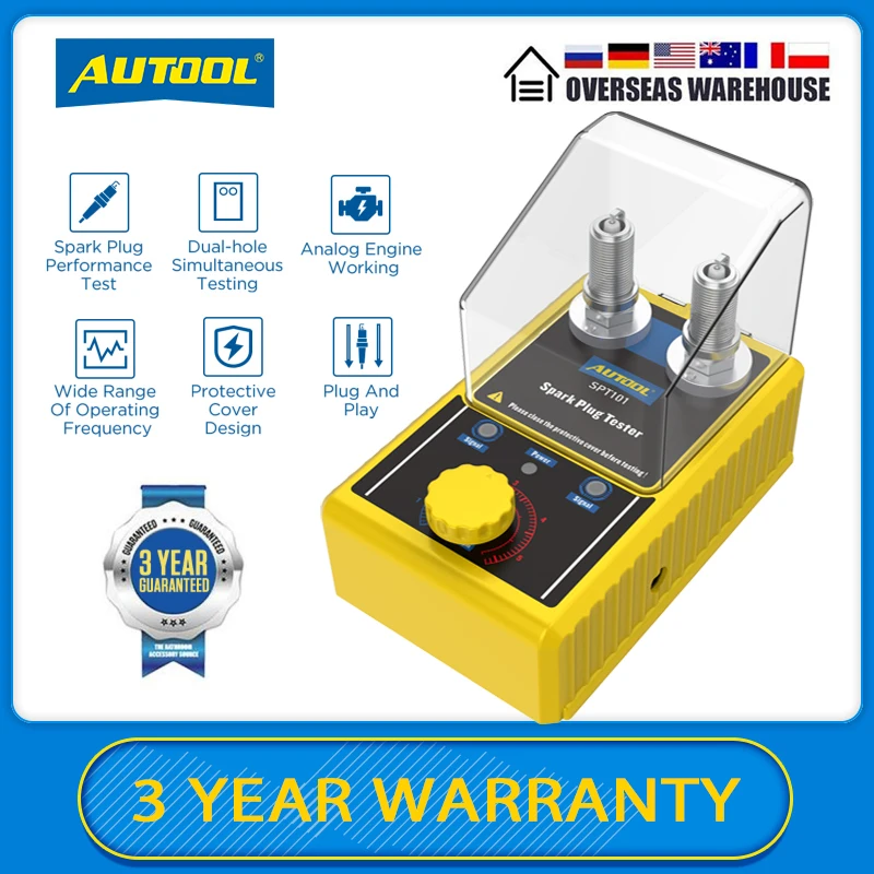 Автоматический Регулируемый детектор свечей зажигания AUTOOL SPT101 с двумя