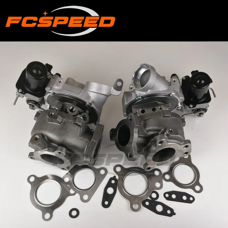 Twin Турбокомпрессор RHV4 VB22 VB23 17201-51020 17201-51010 ТУРБИНЫ turbo для Toyota Landcruiser V8 D 195Kw 261HP 1VD-FTV VDJ76