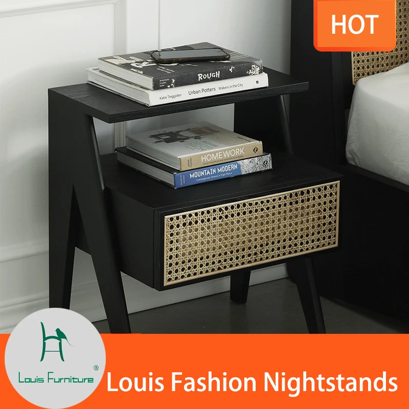 Тумбочки Louis Fashion для дома Современные Простые Классические тумбочки из ротанга