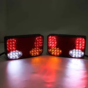Image 3 - 2X 12V LED Car Trailer Truck Tail Light Taillight Rear Light Stop Brake Lamps Turn Signal for Pick ups Tippers chassis Van