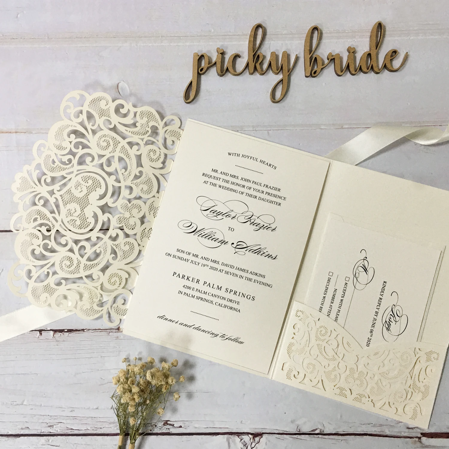 50-Personalized-Luxury Cards Wedding Save the Date Cards 