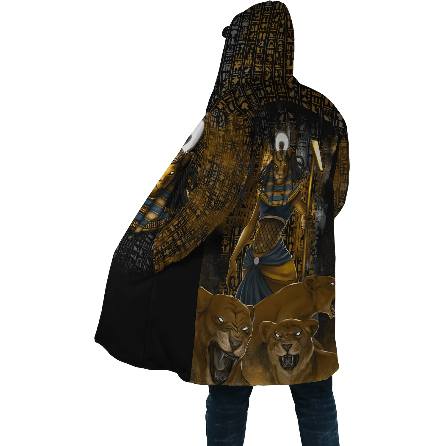Winter Herren Mit Kapuze mantel Alte Ägypten Augen Von Horus 3D Druck Fleece wind breaker Unisex Casual Dicke Warme Kapuze mantel PF20 – Detail 24