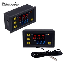 W3230 mini controlador de temperatura digital 12v 24v 220v termostato regulador aquecimento controle refrigeração termorregulador com sensor
