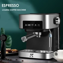 CM6836 Коммерческая эспрессо-кофемашина 220V 1.5L резервуар для воды 20 бар давление горячий пар молочная пена капучино машина