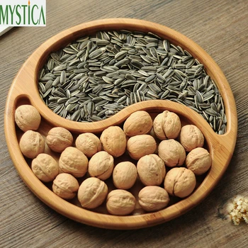 

Tai Chi Shape Candy Storage Tray Nordic Modern Home Bamboo Food Organizer Plate Living Room Snack Nut Dried Fruit Storage Holder