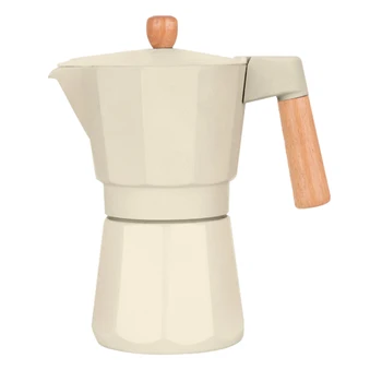 

Aluminum Mocha Pot Hand-Punched Small Coffee Maker Italian Style European Drip Filter Pot Precious Metal Appliances 3 Cups