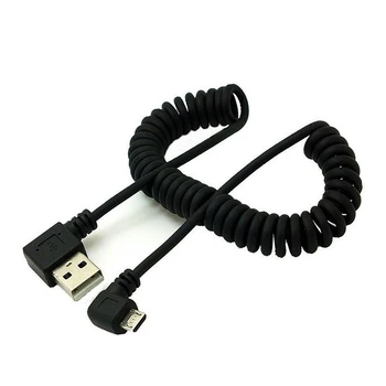 

L Bending Micro USB Cable 90 Degree Left USB Data Sync Fast Charging Cable Microusb cord Phone charger cable 1m for Samsung LG..