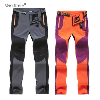 

Windtaste Men Women Hiking Thin Pants Outdoor Softshell Trousers Spring Autumn Windproof For Camping Skiing Climbing