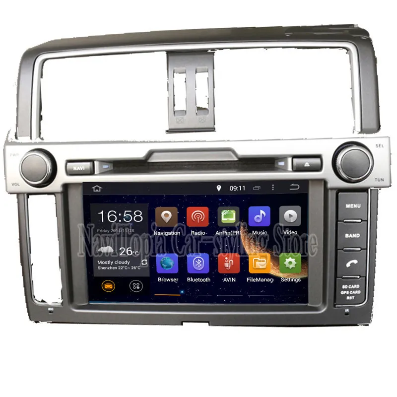Octa Core 4G RAM 64G ROM Android 9.0 Car DVD Multimedia Player Auto GPS Navigation for Toyota PRADO LC150 2014- Low | Автомобили и