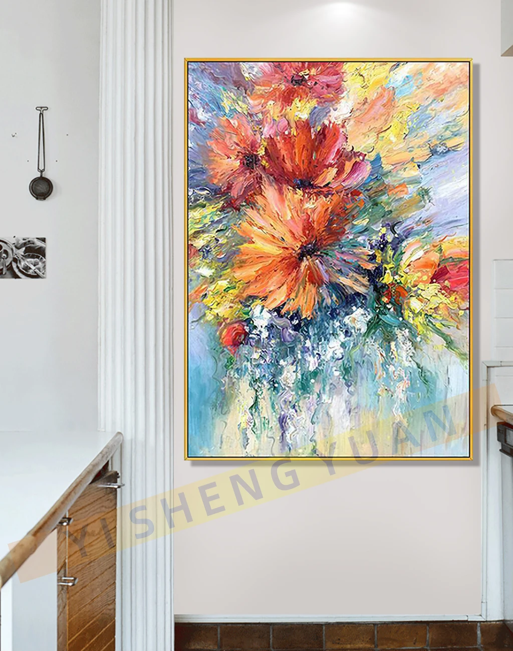 Cuadros de arte de pared, pinturas al óleo de lienzo pintadas a mano,  cuadros abstractos modernos grandes baratos, decoración del hogar sobre  lienzo, color abstracto - AliExpress