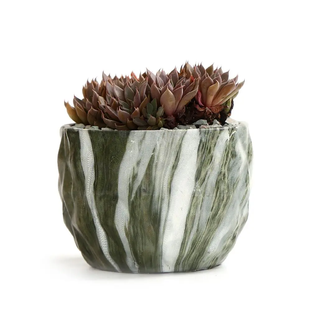 Современный Мраморный цветочный горшок для суккулентов кактус кашпо горшок контейнер бонсай Кашпо с отверстием 3,35 дюймов идеальная идея подарка