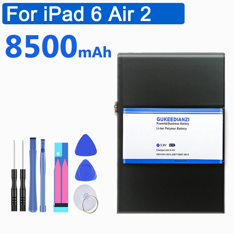 GUKEEDIANZI 8500mAh планшет аккумуляторная батарея для iPad 6 Air 2 A1547 A1566 A1567 инструмент +
