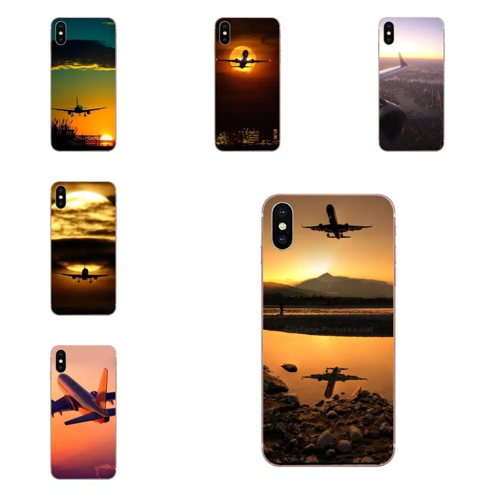 For HTC Desire 530 626 628 630 816 820 830 One A9 M7 M8 M9 M10 E9 U11 U12 Life Plus Case Pretty Plane With Sunset Print | Мобильные