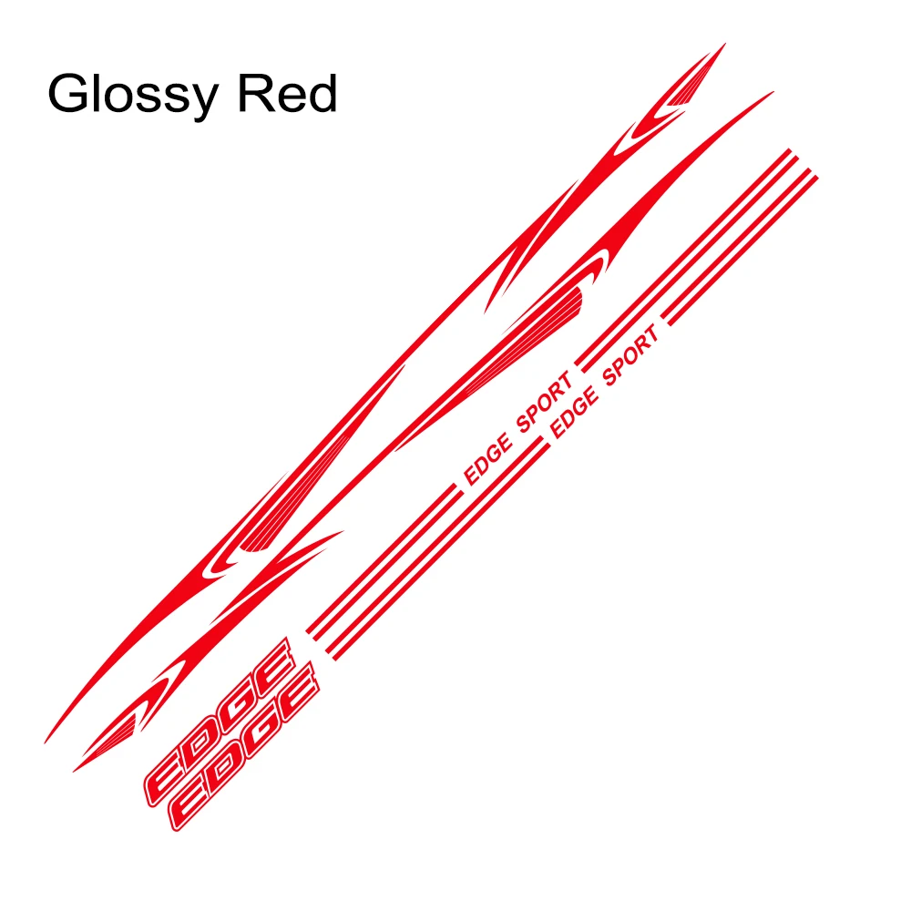 Glossy Red 1 Набор для стайлинга автомобилей графические виниловые боковые наклейки на дверь светоотражающие автомобильные накладки для Ford Edge Автомобильные украшения кузова Аксессуары - Название цвета: Glossy Red